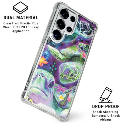 Rainbow Sea Turtles by Sheena Pike Galaxy S26 Ultra Clear Case