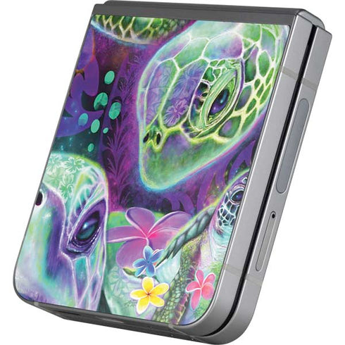 Rainbow Sea Turtles by Sheena Pike Galaxy Z Flip6 Skin