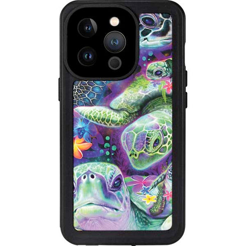 Rainbow Sea Turtles by Sheena Pike iPhone 15 Pro Waterproof Case