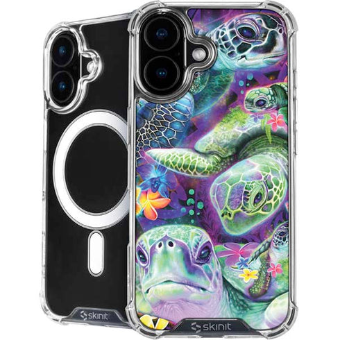 Rainbow Sea Turtles by Sheena Pike iPhone 16 Plus MagSafe Case