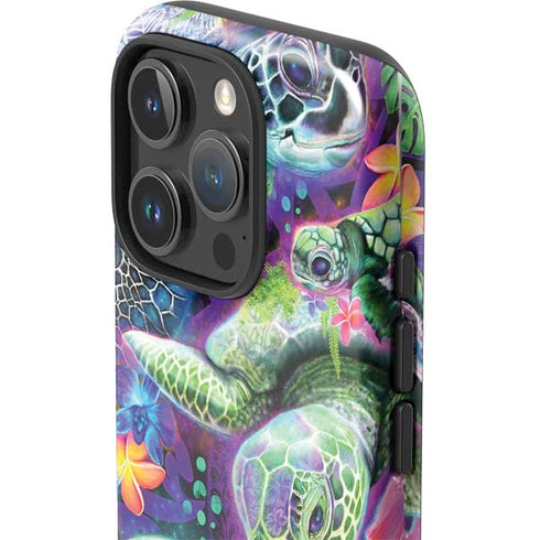 Rainbow Sea Turtles by Sheena Pike iPhone 16 Pro Impact Case