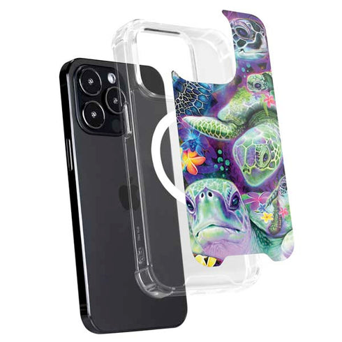 Rainbow Sea Turtles by Sheena Pike iPhone 16 Pro MagSafe Case