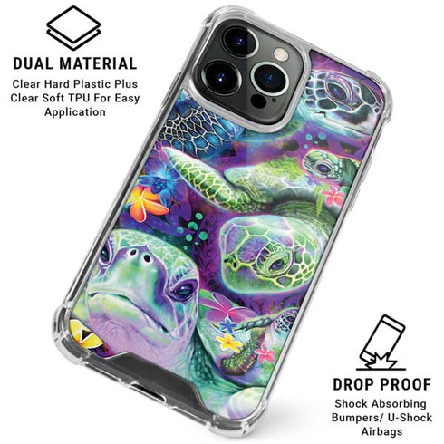 Rainbow Sea Turtles by Sheena Pike iPhone 16 Pro Max Clear Case