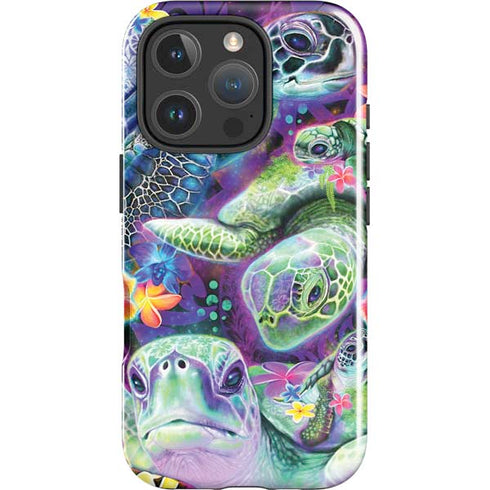 Rainbow Sea Turtles by Sheena Pike iPhone 16 Pro Max Impact Case