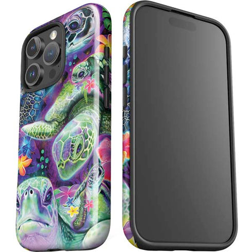 Rainbow Sea Turtles by Sheena Pike iPhone 16 Pro Max Impact Case