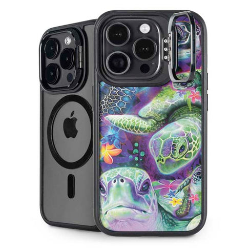 Rainbow Sea Turtles by Sheena Pike iPhone 16 Pro Max Kickstand Case