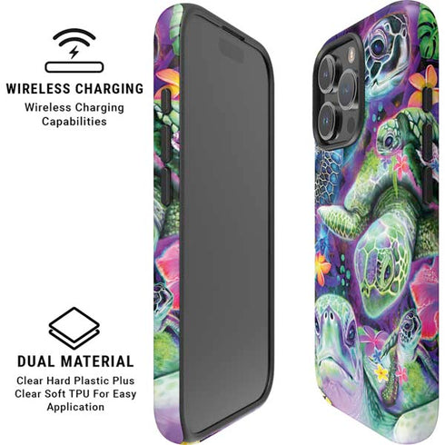 Rainbow Sea Turtles by Sheena Pike iPhone 16 Pro Max Magsafe Impact Case