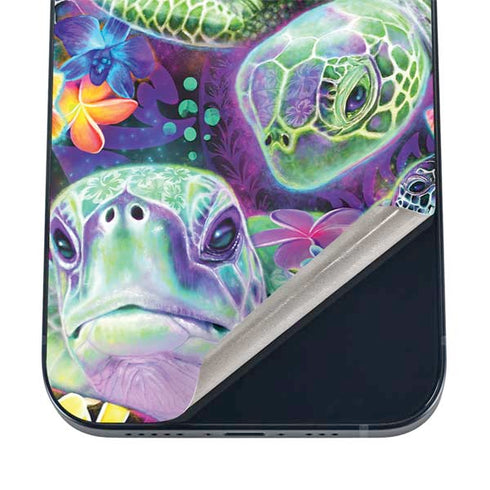 Rainbow Sea Turtles by Sheena Pike iPhone 16 Skin