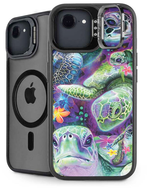 Rainbow Sea Turtles by Sheena Pike iPhone 16e Kickstand Case
