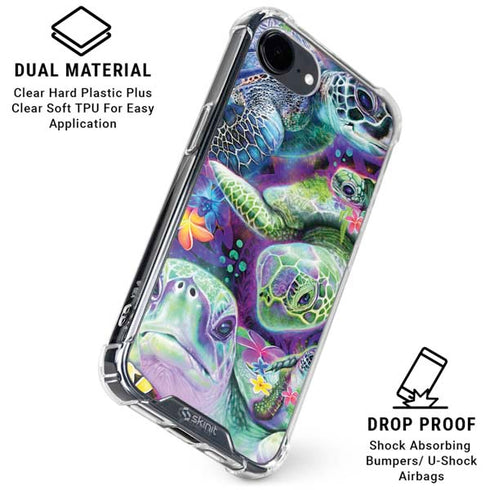 Rainbow Sea Turtles by Sheena Pike iPhone 16e Clear Case