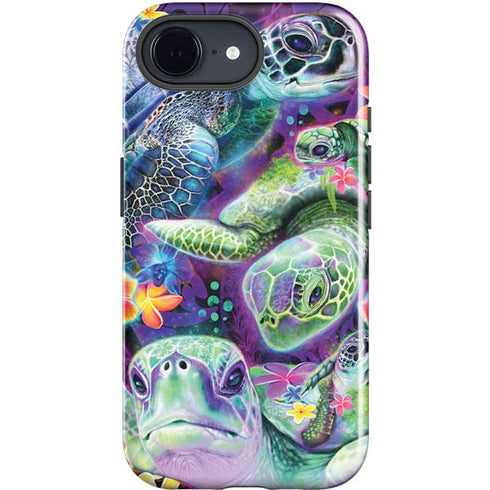 Rainbow Sea Turtles by Sheena Pike iPhone 16e Impact Case