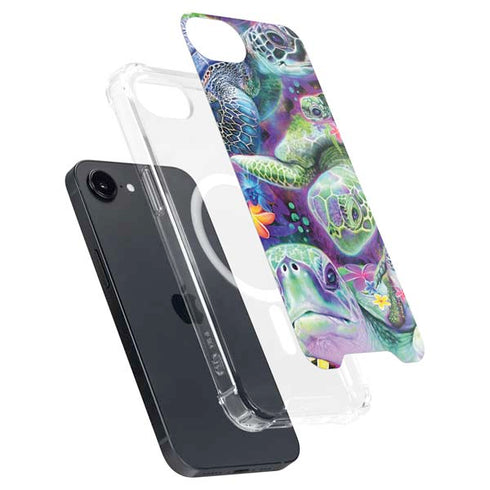 Rainbow Sea Turtles by Sheena Pike iPhone 16e MagSafe Case