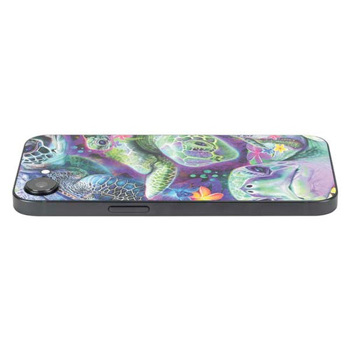 Rainbow Sea Turtles by Sheena Pike iPhone 16e Skin
