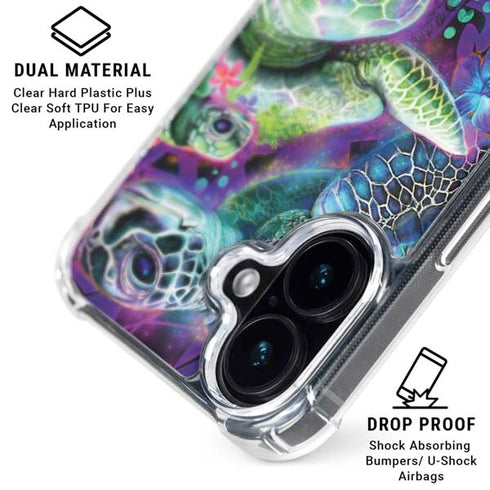 Rainbow Sea Turtles by Sheena Pike iPhone 17 Clear Case