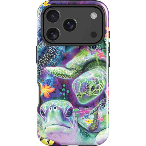 Rainbow Sea Turtles by Sheena Pike iPhone 18 Pro Impact Case