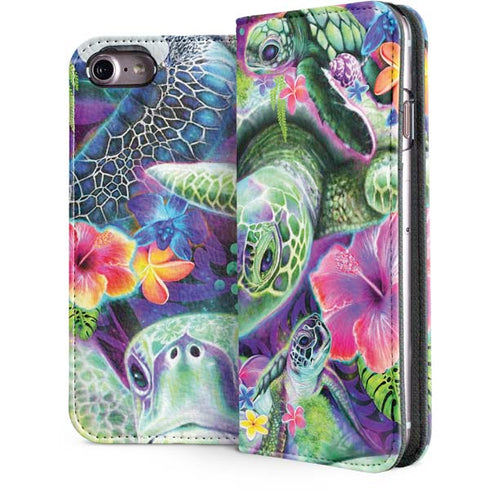 Rainbow Sea Turtles by Sheena Pike iPhone 7 Folio Case
