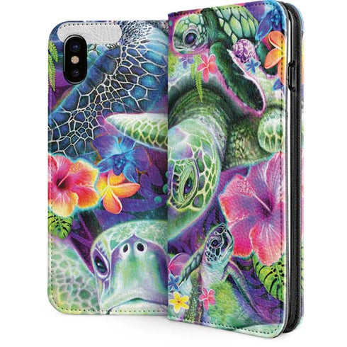 Rainbow Sea Turtles by Sheena Pike iPhone 8 Folio Case