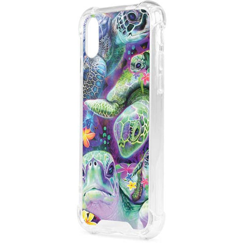 Rainbow Sea Turtles by Sheena Pike iPhone XS Clear Case