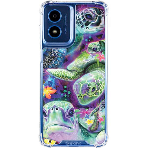 Rainbow Sea Turtles by Sheena Pike Moto G 5G (2024) Clear Case