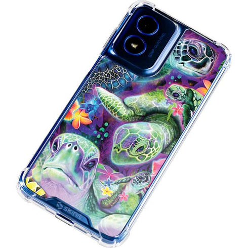 Rainbow Sea Turtles by Sheena Pike Moto G 5G (2024) Clear Case