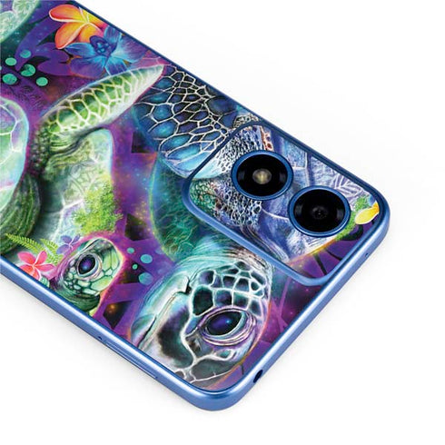 Rainbow Sea Turtles by Sheena Pike Moto G Play 4G (2024) Skin