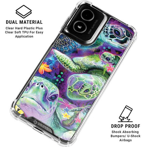 Rainbow Sea Turtles by Sheena Pike Moto G Power 5G (2024) Clear Case