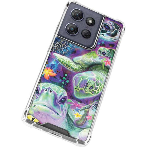 Rainbow Sea Turtles by Sheena Pike Moto G Stylus 5G (2025) Clear Case
