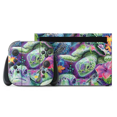 Rainbow Sea Turtles by Sheena Pike Nintendo Switch 2 (2025) with Joy-Con Skin