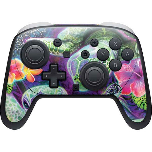 Rainbow Sea Turtles by Sheena Pike Nintendo Switch 2 (2025) Pro Controller Skin