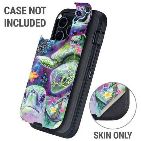 Rainbow Sea Turtles by Sheena Pike Otterbox Defender iPhone Skin
