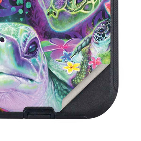 Rainbow Sea Turtles by Sheena Pike Otterbox Defender iPhone Skin