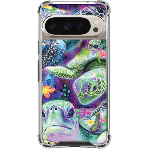 Rainbow Sea Turtles by Sheena Pike Pixel 9/9 Pro Clear Case