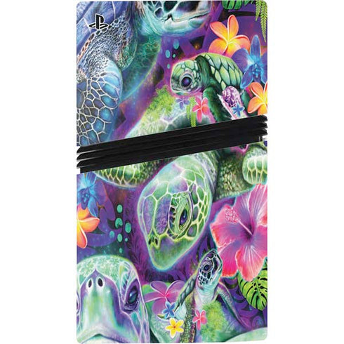 Rainbow Sea Turtles by Sheena Pike PS5 Pro Bundle Skin