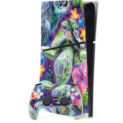 Rainbow Sea Turtles by Sheena Pike PlayStation PS5 Skins