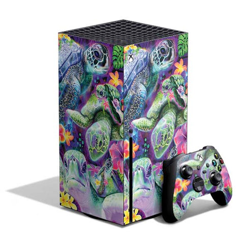 Rainbow Sea Turtles by Sheena Pike Xbox Series X Skins