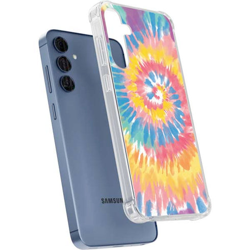 Rainbow Tie Dye Galaxy A55 5G Clear Case