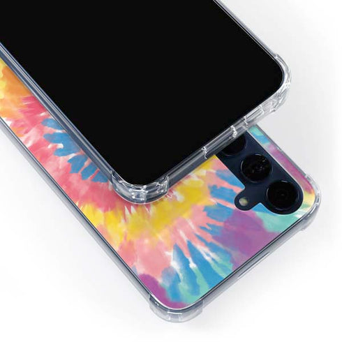Rainbow Tie Dye Galaxy A55 5G Clear Case
