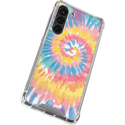 Rainbow Tie Dye Galaxy S24 FE Clear Case