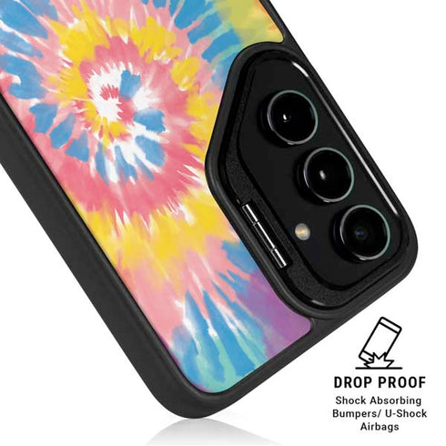 Rainbow Tie Dye Galaxy S25 Kickstand Case
