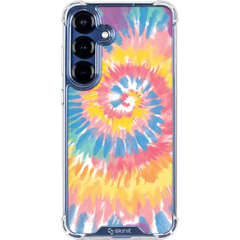 Rainbow Tie Dye Galaxy S25 Clear Case