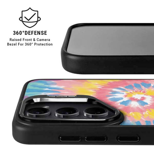 Rainbow Tie Dye Galaxy S26 Kickstand Case