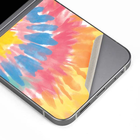 Rainbow Tie Dye Galaxy Z Flip6 Skin