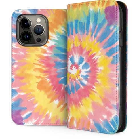 Rainbow Tie Dye iPhone 13 Pro Folio Case