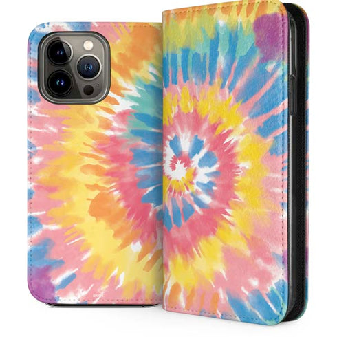Rainbow Tie Dye iPhone 14 Pro Max Folio Case
