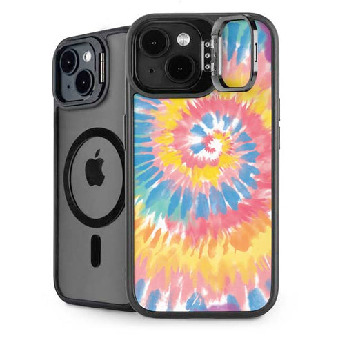 Rainbow Tie Dye iPhone 15 Plus Kickstand Case