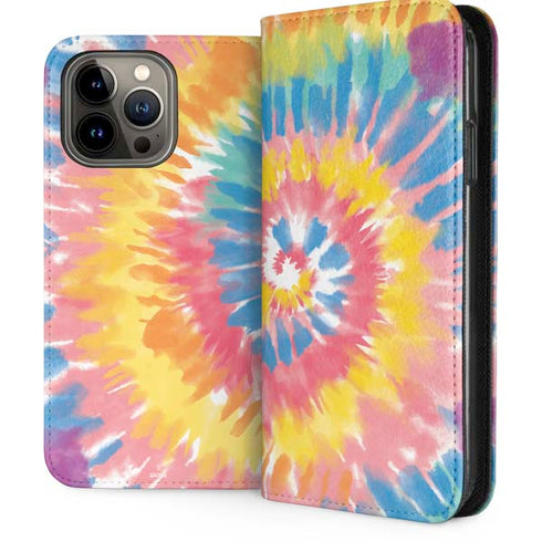 Rainbow Tie Dye iPhone 15 Pro Max Folio Case