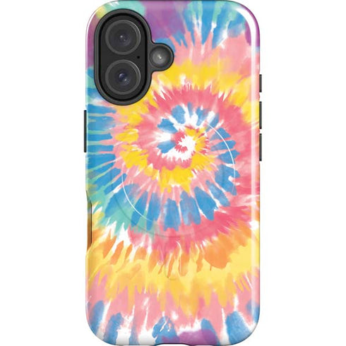 Rainbow Tie Dye iPhone 16 Plus Magsafe Impact Case
