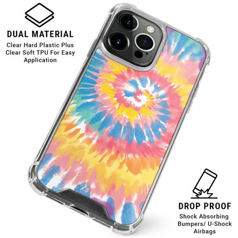 Rainbow Tie Dye iPhone 16 Pro Clear Case