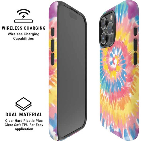 Rainbow Tie Dye iPhone 16 Pro Magsafe Impact Case