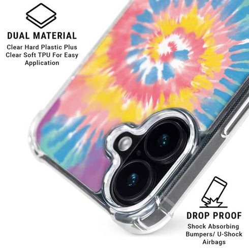 Rainbow Tie Dye iPhone 17 Clear Case